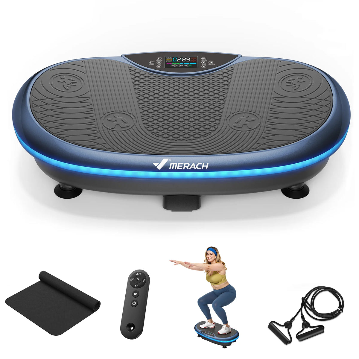 MERACH 4D Vibration Plate Exercise Machine for Full Body Fitness
