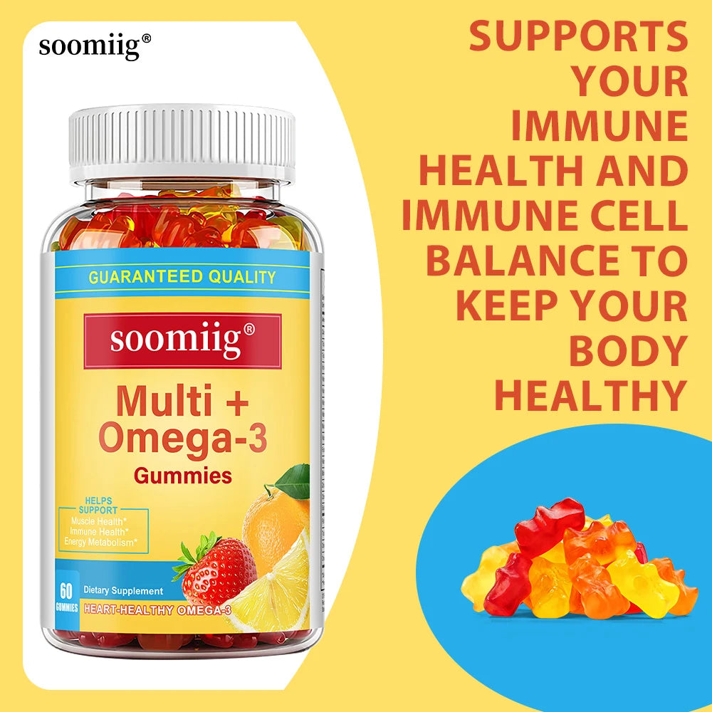 Soomiig Multivitamin Omega 3 Gummy For Immune Support And Energy
