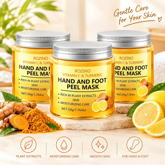 ROZINO Vitamin C Turmeric Hand And Foot Peel Mask Treatment