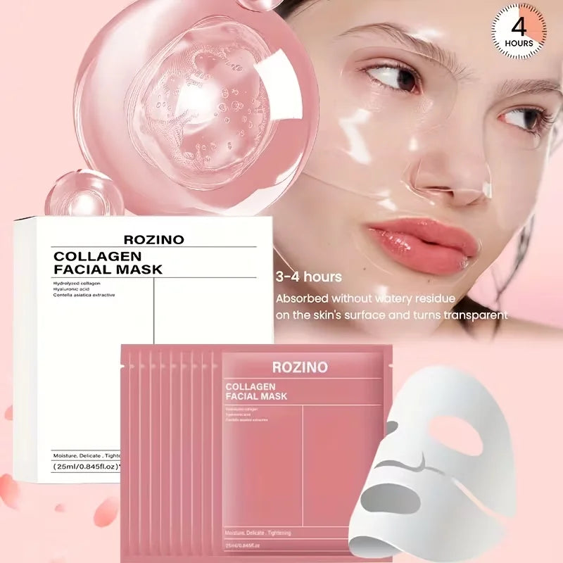 ROZINO Bio Collagen Face Mask for Hydrated, Glowing Skin