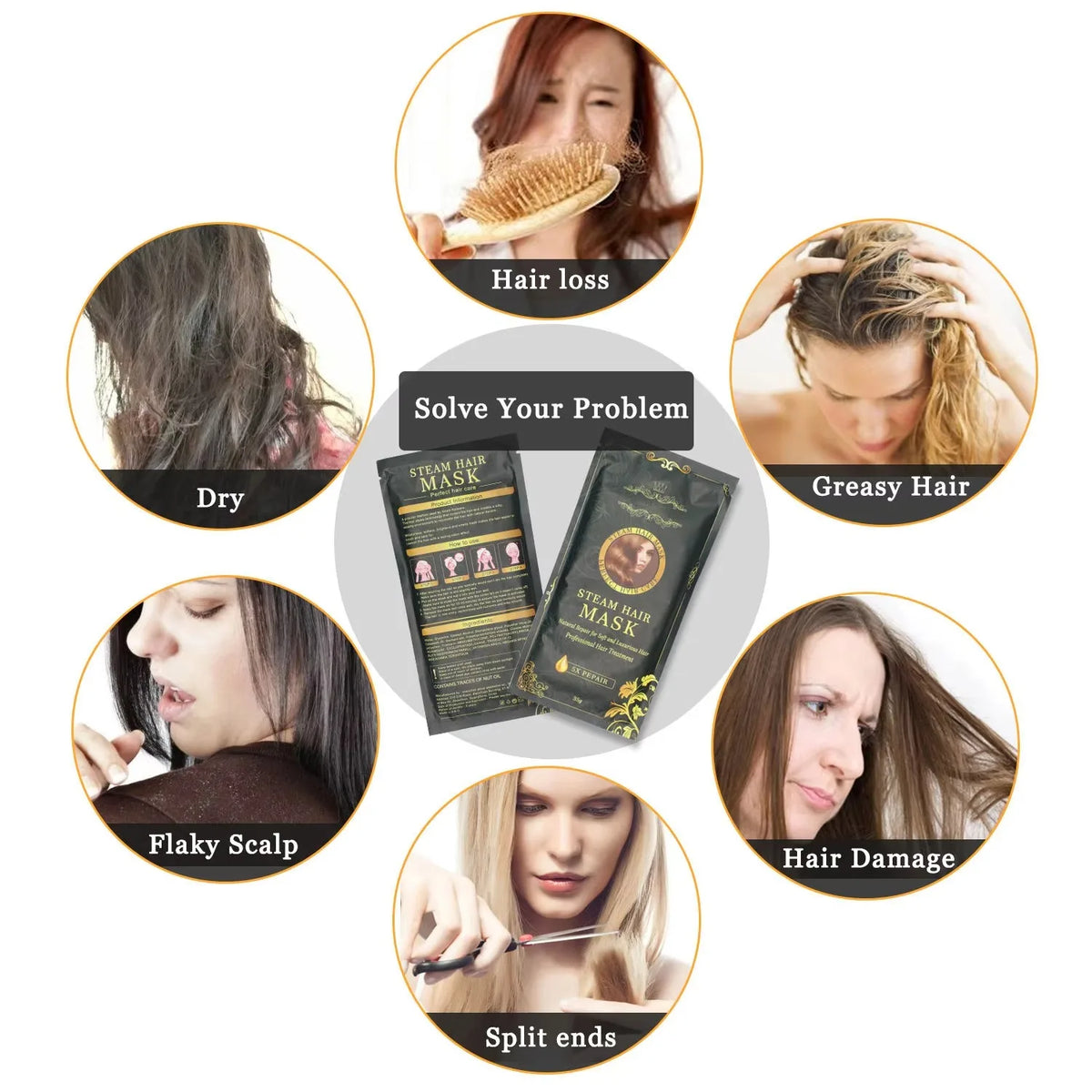 Deep Conditioning Leave-In Molecular Repair Hair Mask Keratin Treatment Soften  Smooth Hair Healthy Hair Care
