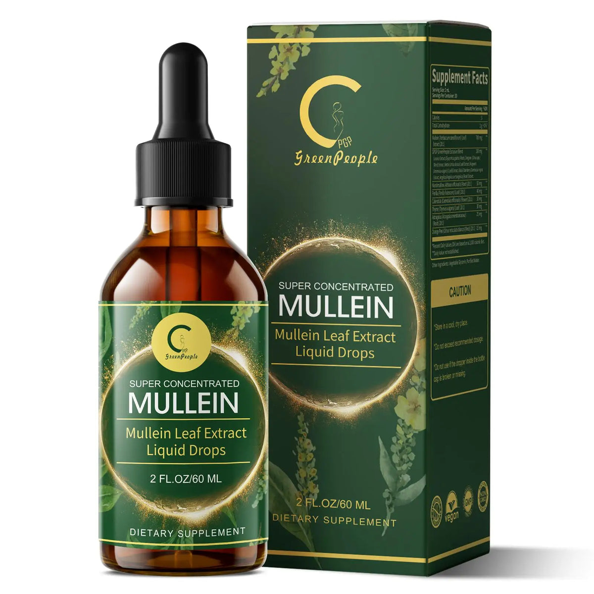 IMATCHME Mullein Leaf Extract Drops for Immune Support and Detox