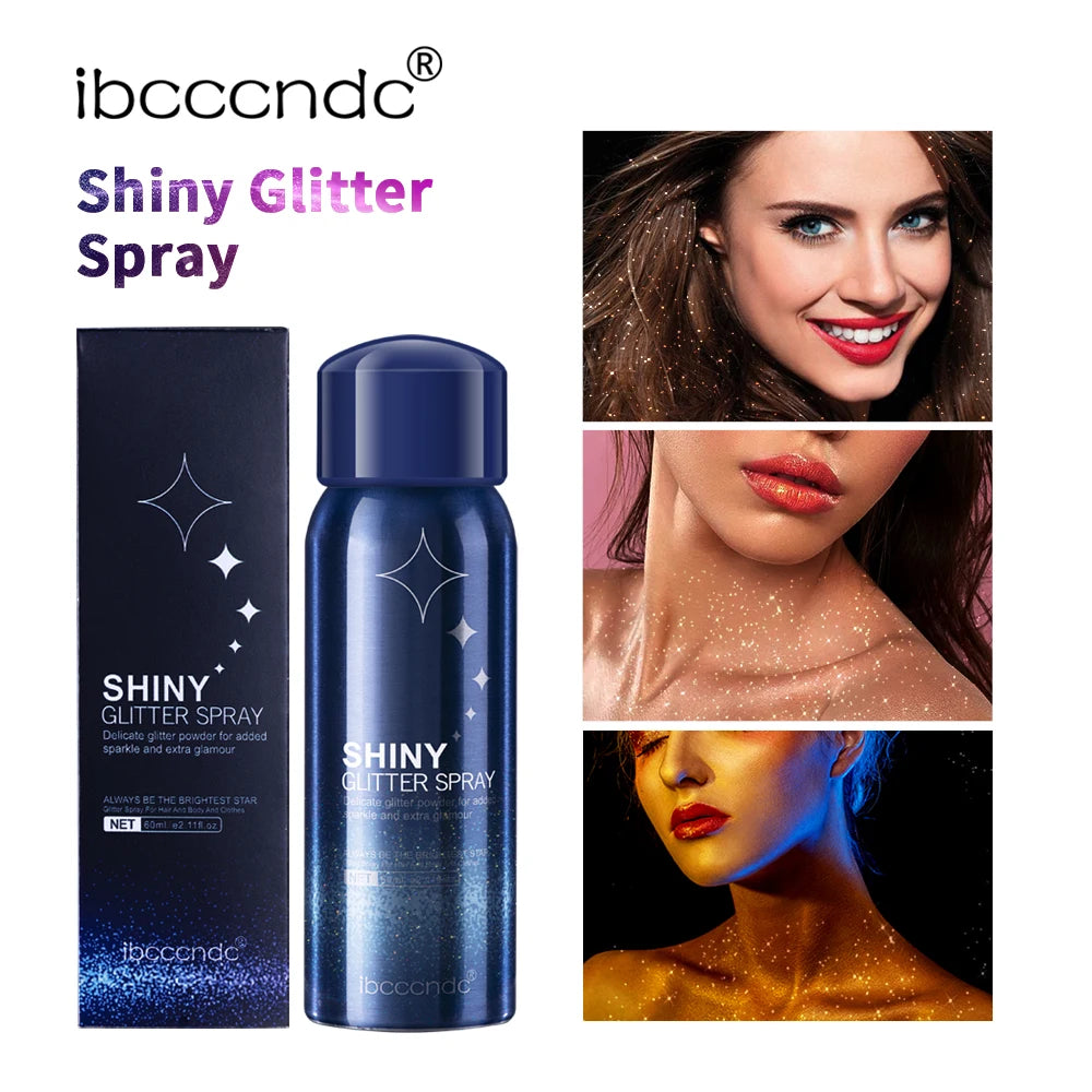 ibcccndc Shimmer Glitter Spray for Radiant Waterproof Party Makeup