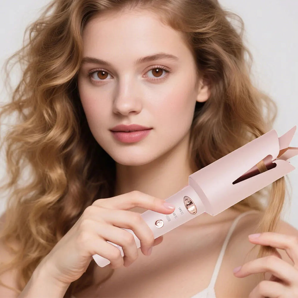 Hatteker Automatic Rotating Ceramic Ionic Hair Curler for Effortless Styling