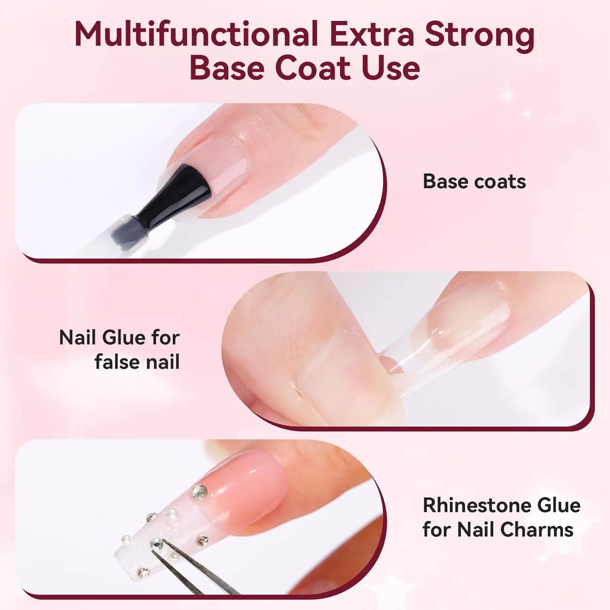 Makartt Extra Strong Gel Base Coat for Nail Charms
