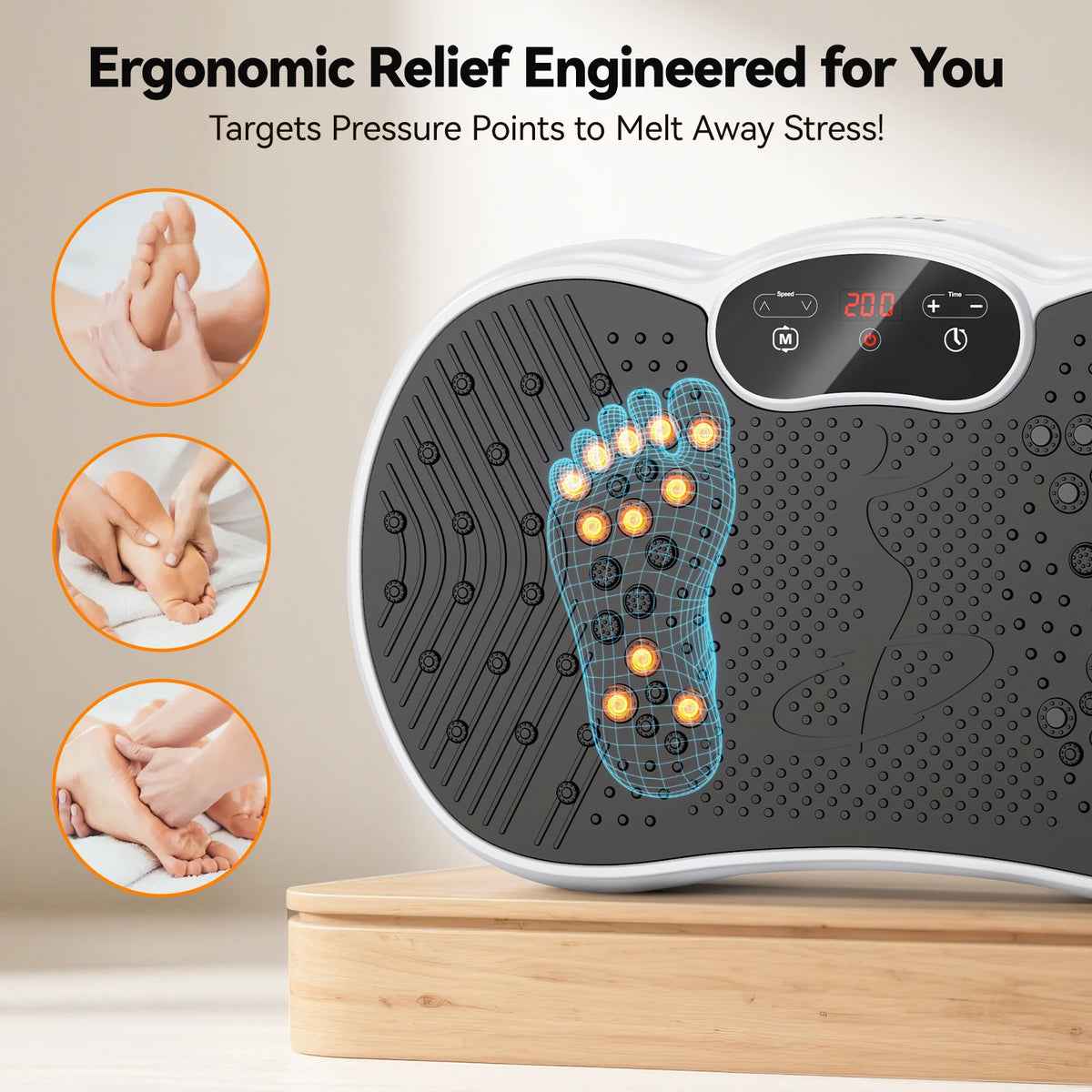 HTM Whole Body Vibration Plate Exercise Machine With Calorie Counter