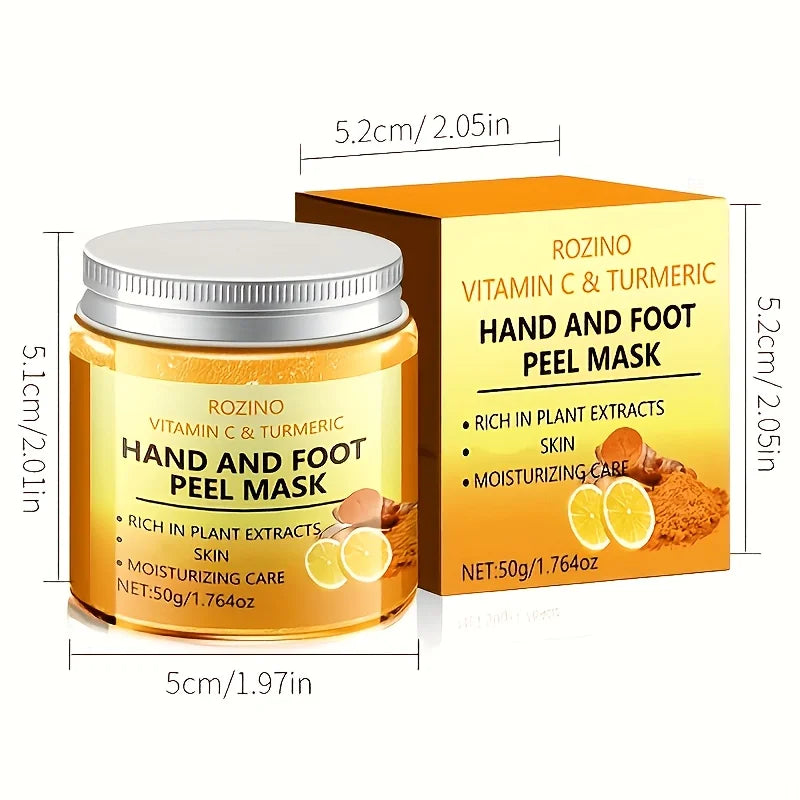 ROZINO Vitamin C Turmeric Hand And Foot Peel Mask Treatment