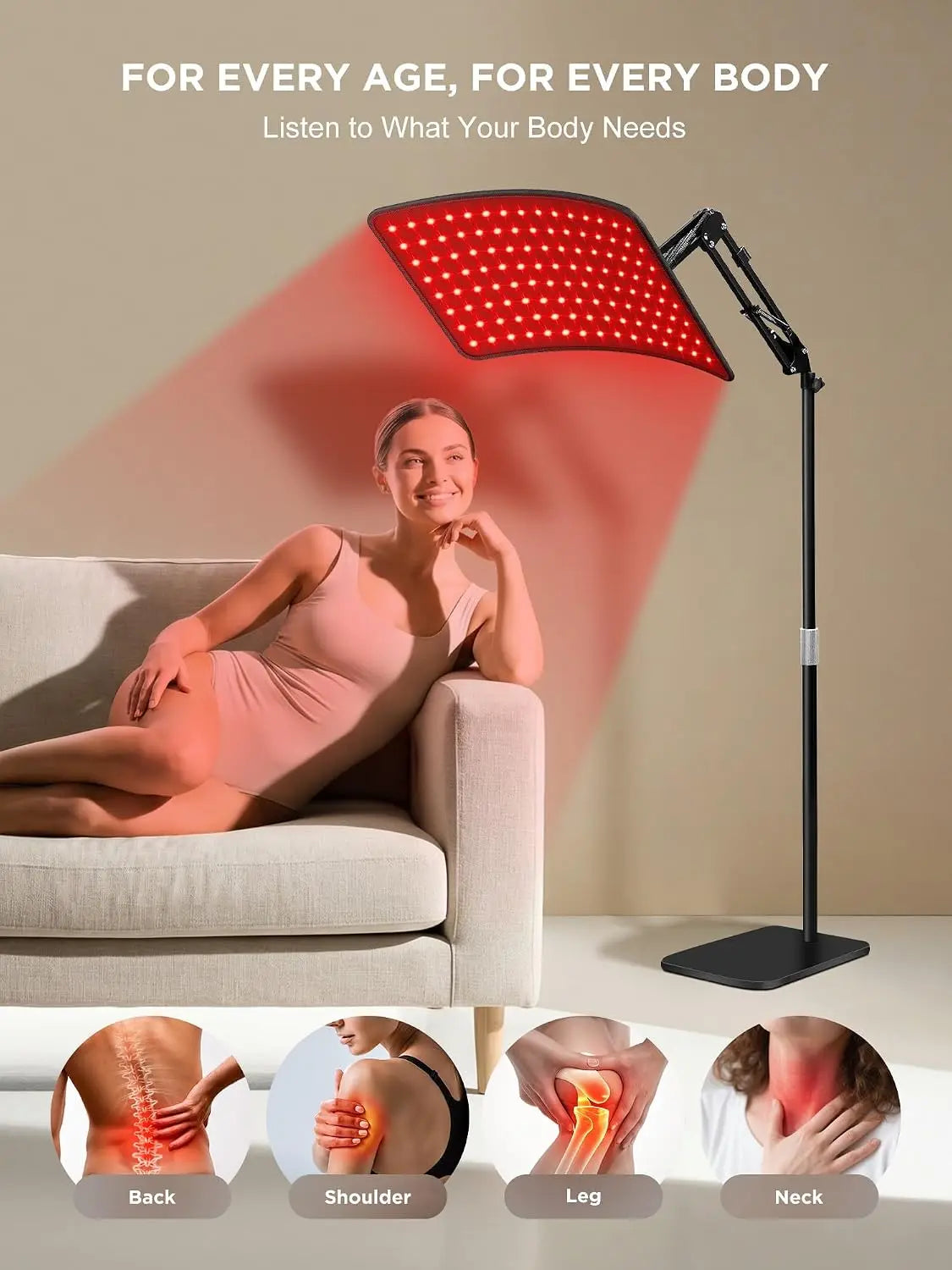 ZONGKUNG Red Light Therapy Lamp for Skin and Muscle Relief