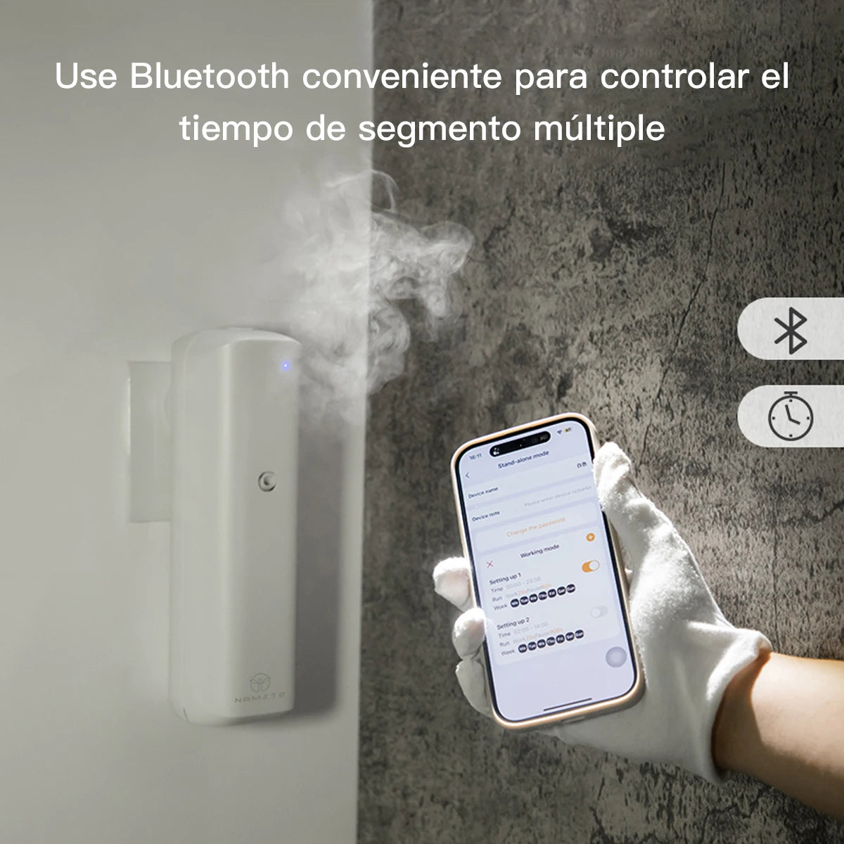 NAMSTE Bluetooth Aromatic Oil Diffuser for Home Air Freshening