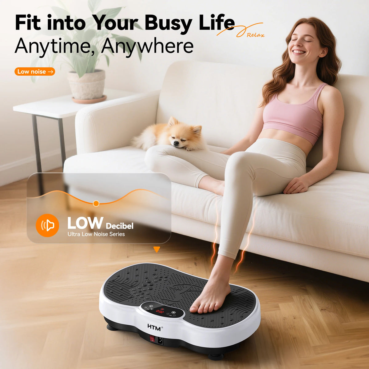 HTM Whole Body Vibration Plate Exercise Machine With Calorie Counter