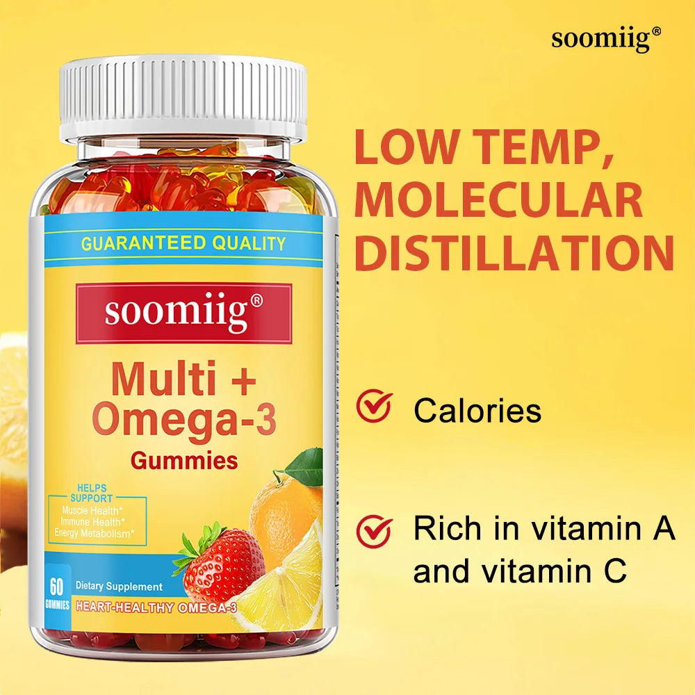 Soomiig Multivitamin Omega 3 Gummy For Immune Support And Energy
