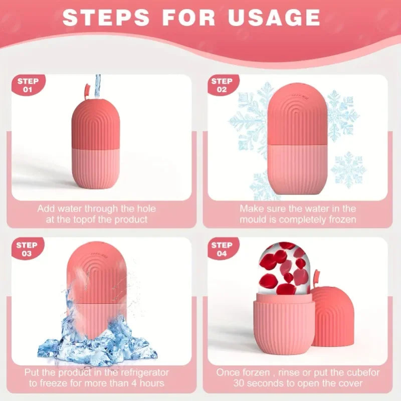 Silicone Cooling Ice Roller Facial Massager For Eye And Face