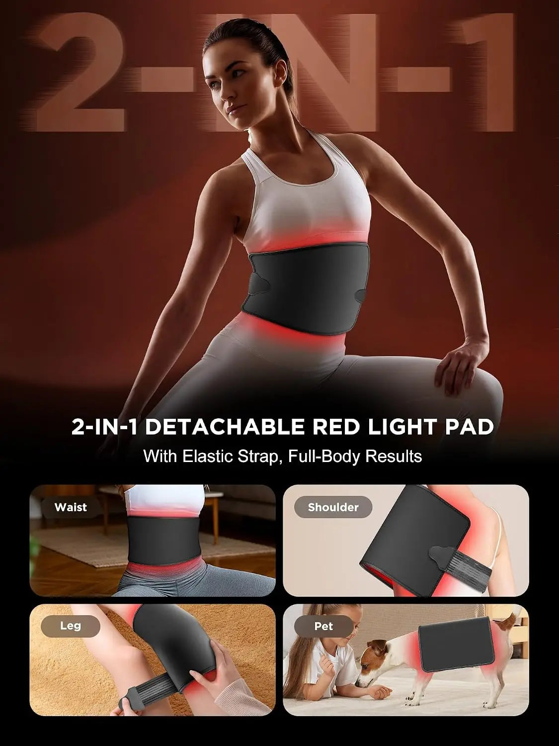 ZONGKUNG Red Light Therapy Lamp for Skin and Muscle Relief