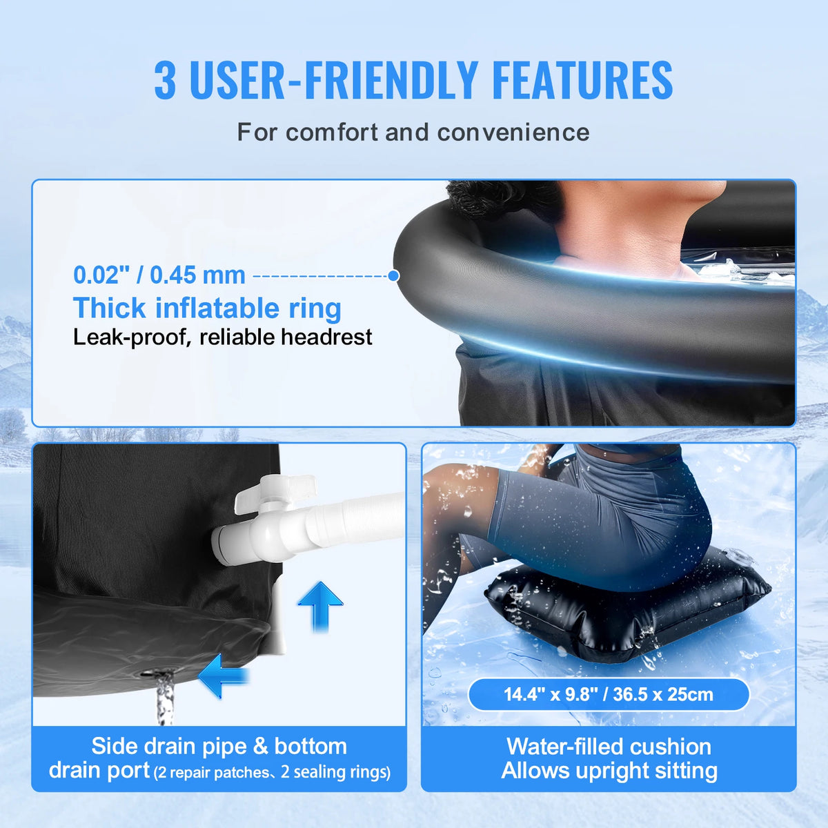 SucceBuy Ice Bath Tub Cold Water Therapy Plunge for Athletes