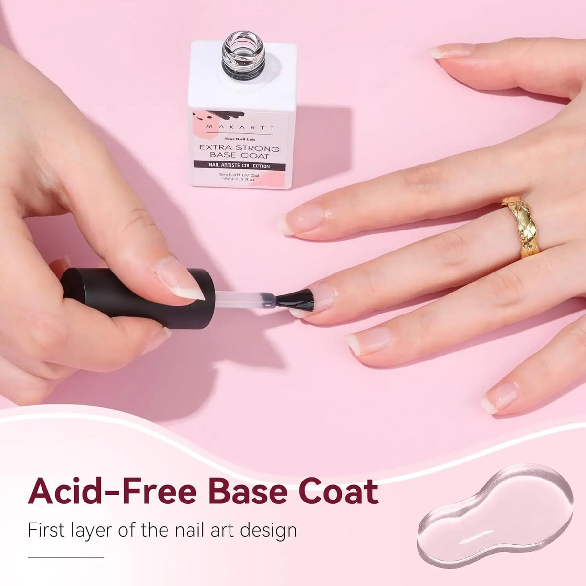 Makartt Extra Strong Gel Base Coat for Nail Charms