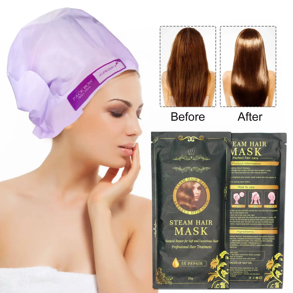 Deep Conditioning Leave-In Molecular Repair Hair Mask Keratin Treatment Soften  Smooth Hair Healthy Hair Care