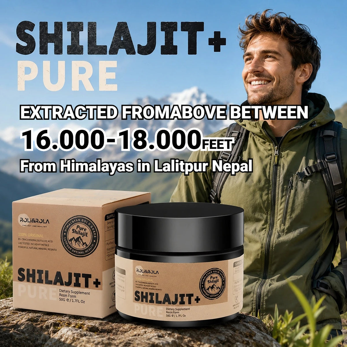 ROLI&ROLA Pure Himalayan Shilajit Resin With Fulvic Acid Dietary Supplement