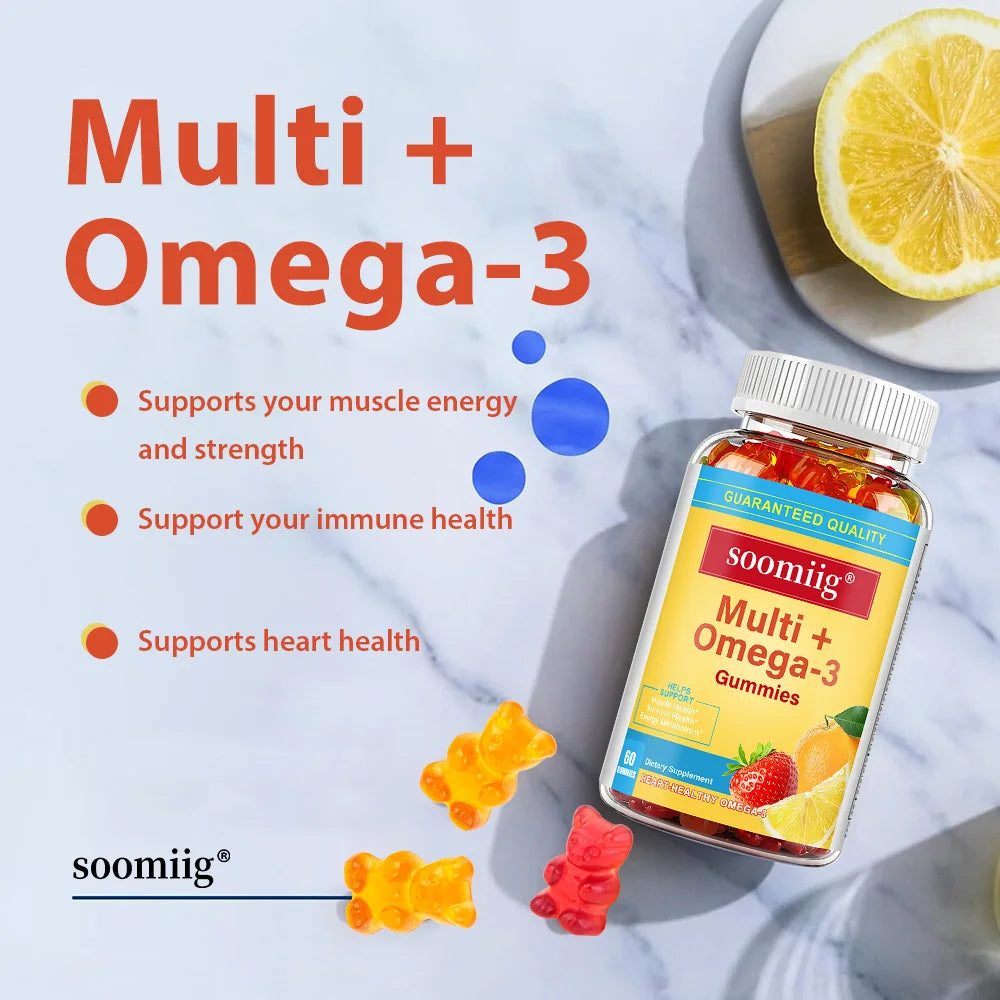 Soomiig Multivitamin Omega 3 Gummy For Immune Support And Energy