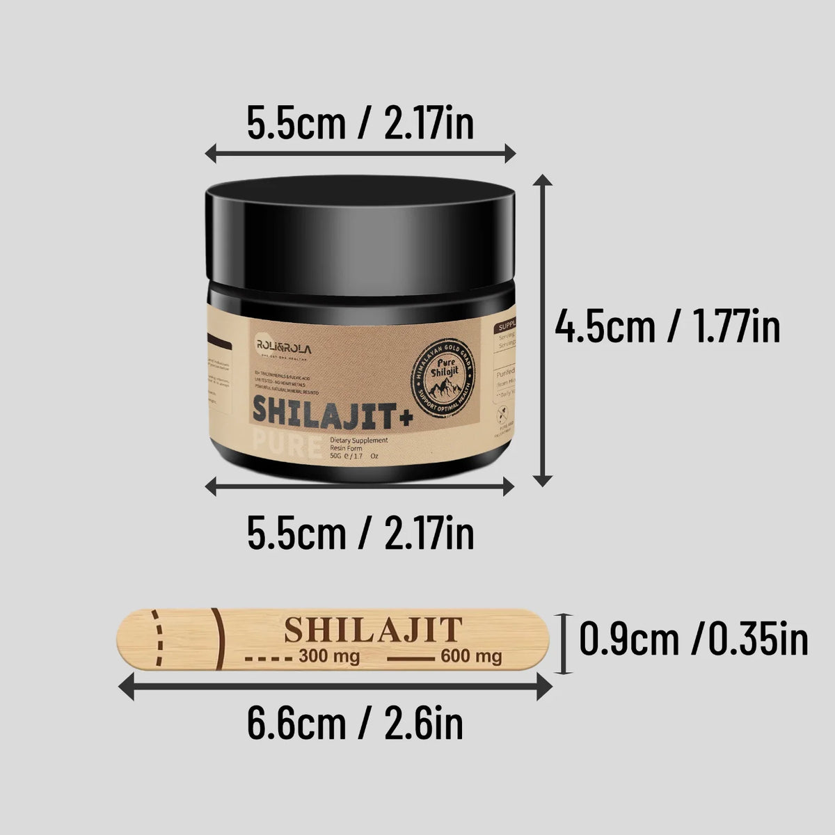 ROLI&ROLA Pure Himalayan Shilajit Resin With Fulvic Acid Dietary Supplement