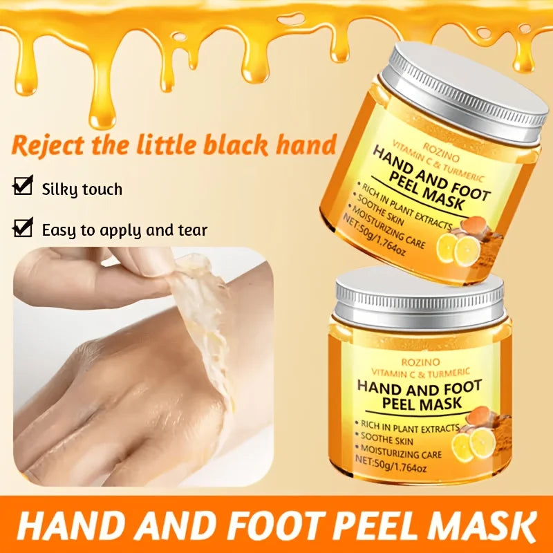 ROZINO Vitamin C Turmeric Hand And Foot Peel Mask Treatment