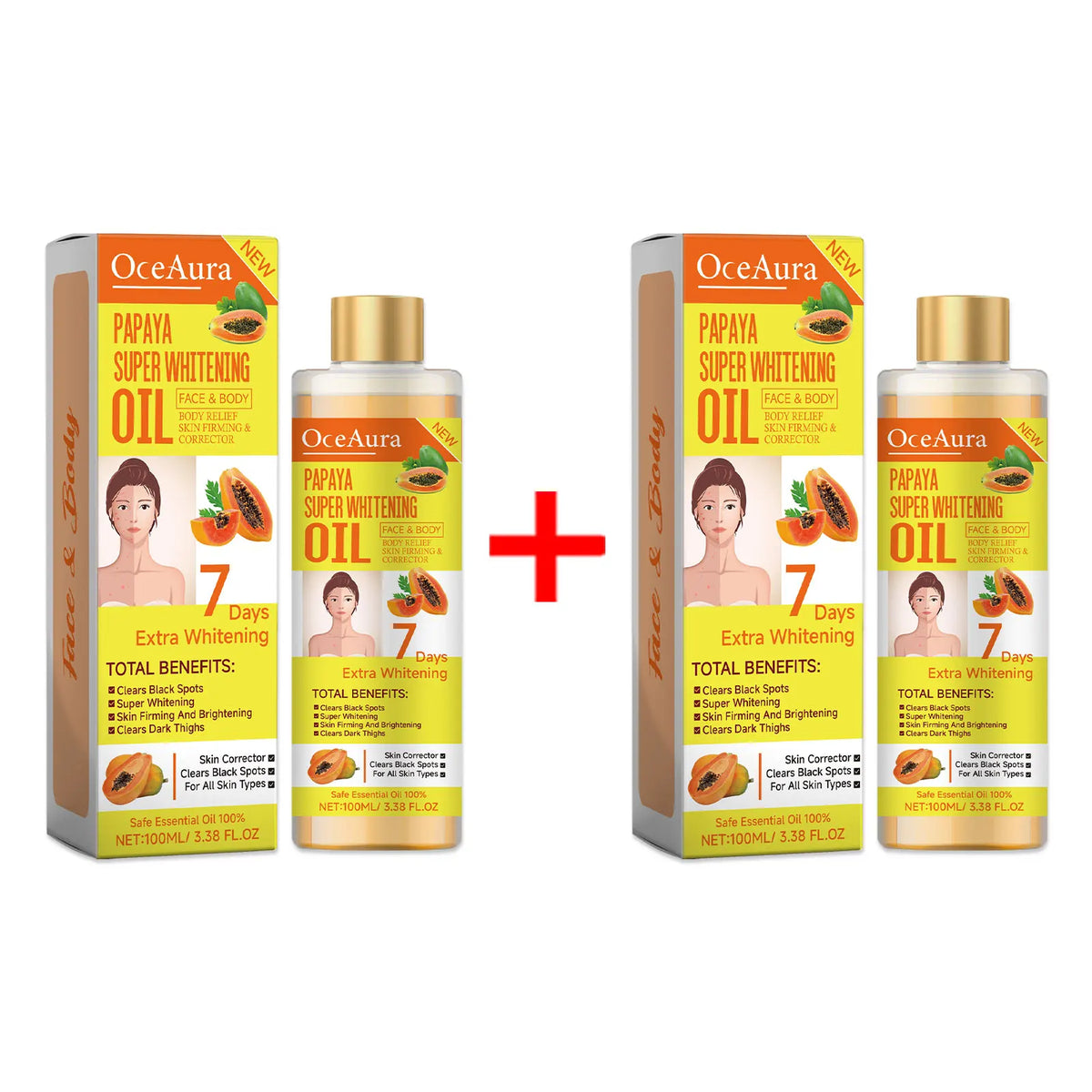 OceAura Papaya Body Moisturizer Oil Brightening And Firming