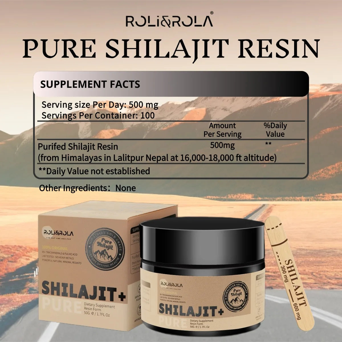 ROLI&ROLA Pure Himalayan Shilajit Resin With Fulvic Acid Dietary Supplement