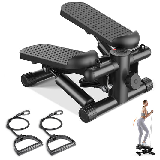Mini Stepper Machine With Resistance Bands And LCD Monitor