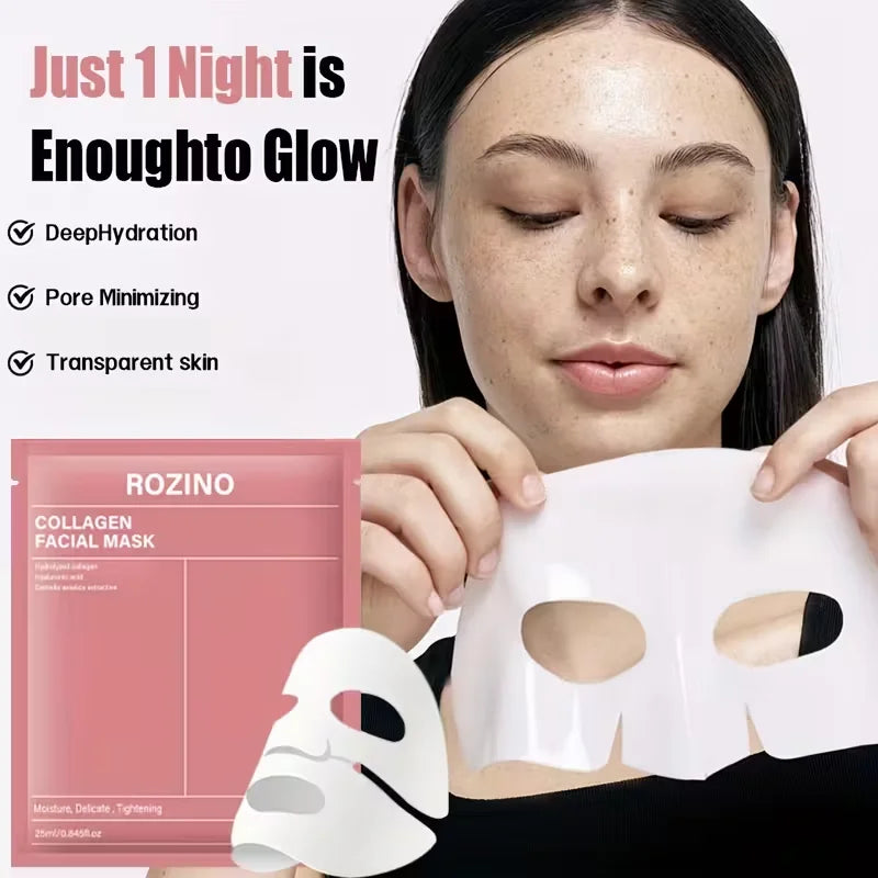 ROZINO Bio Collagen Face Mask for Hydrated, Glowing Skin