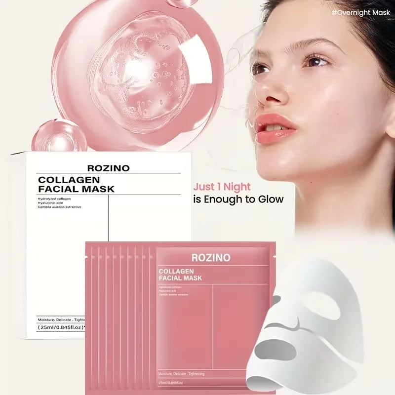 ROZINO Bio Collagen Face Mask for Hydrated, Glowing Skin