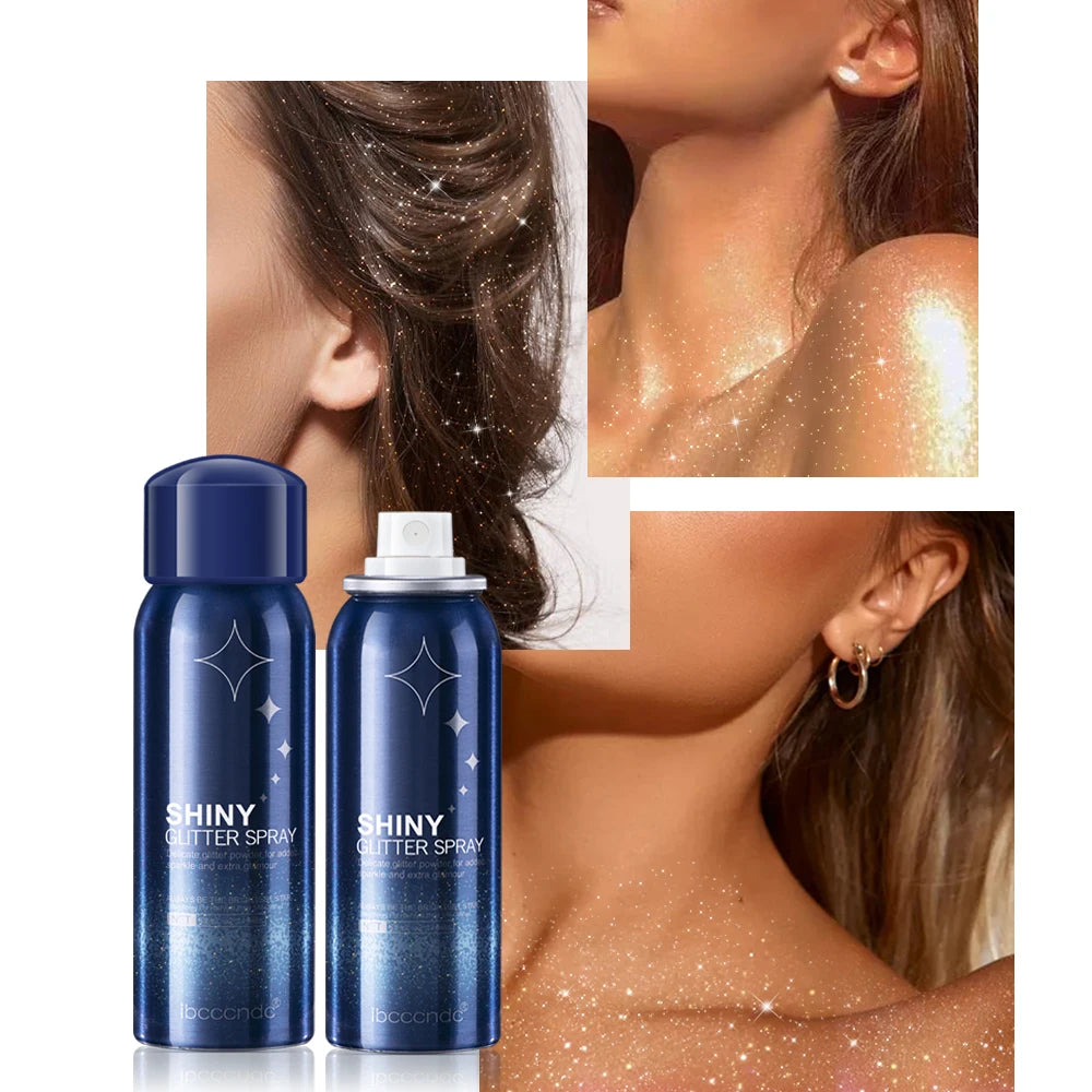 ibcccndc Shimmer Glitter Spray for Radiant Waterproof Party Makeup
