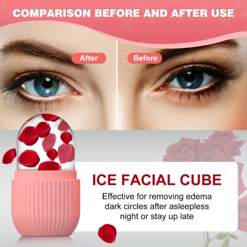 Silicone Cooling Ice Roller Facial Massager For Eye And Face