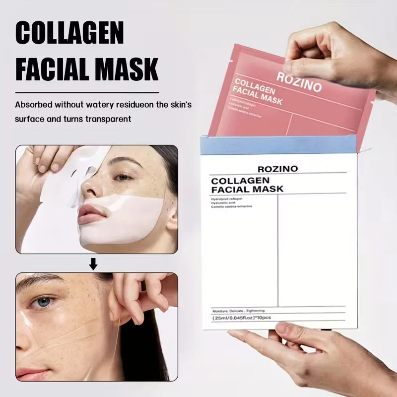 ROZINO Bio Collagen Face Mask for Hydrated, Glowing Skin