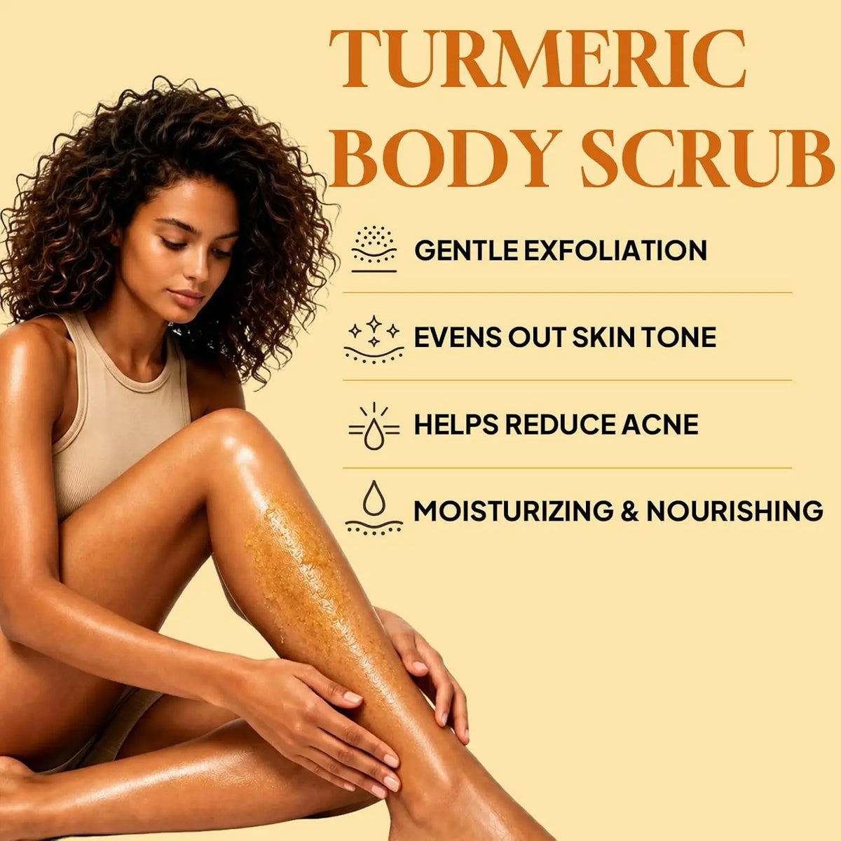 Turmeric Lemon Body Scrub for Gentle Exfoliation and Moisturizing Care